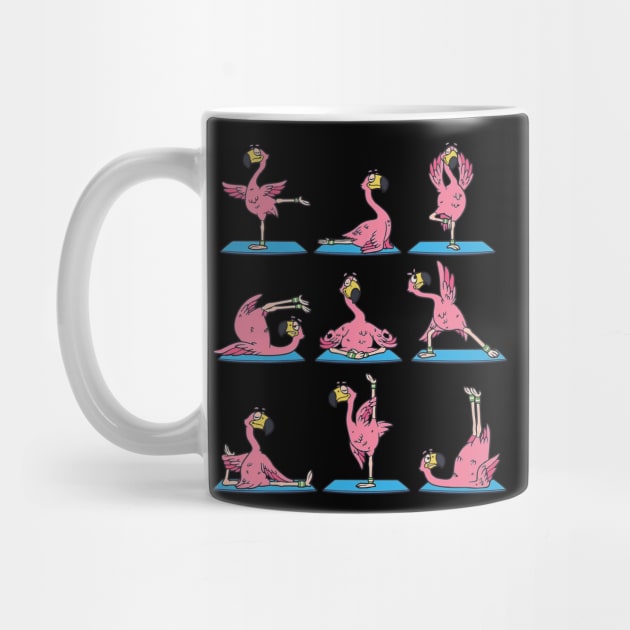 Funny Flamingo Yoga by susanne.haewss@googlemail.com